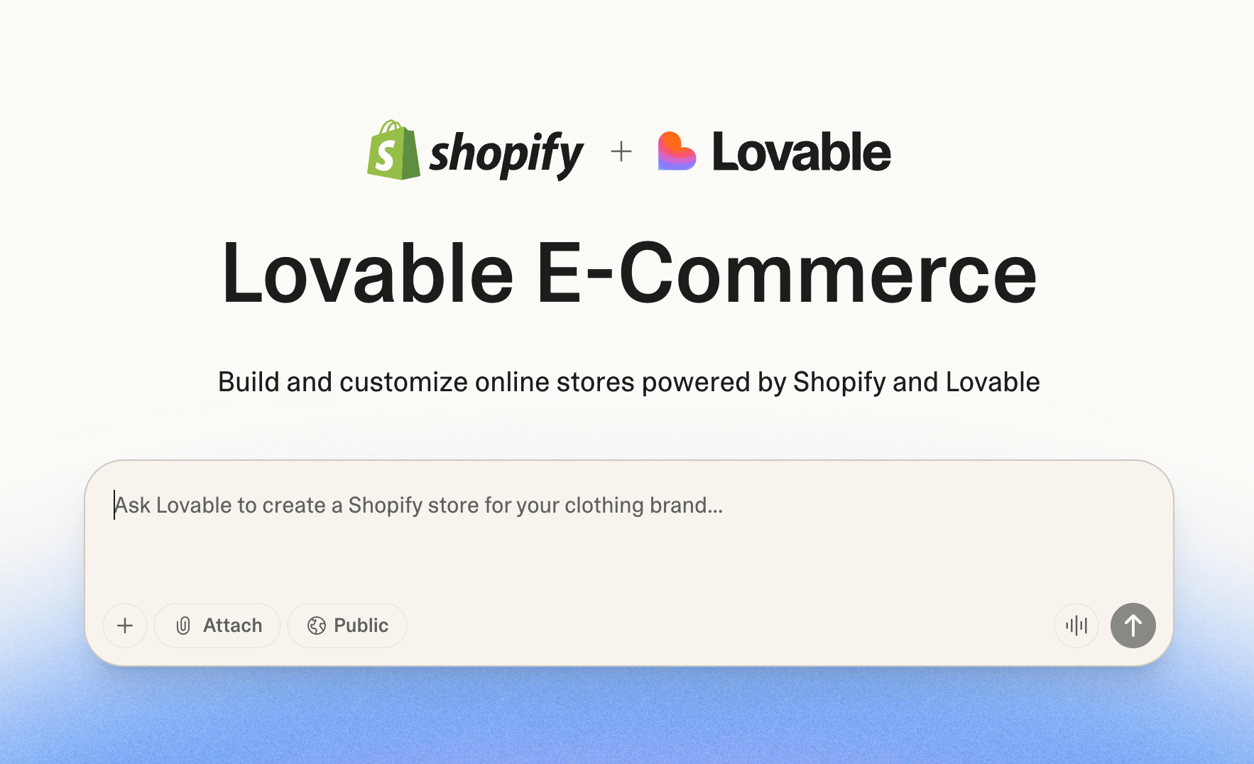 Lovable and Shopify integration announcement