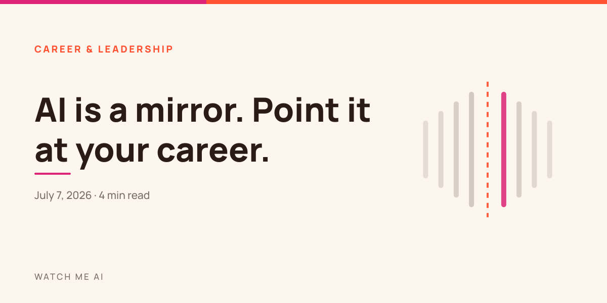 Cover for an issue about pointing AI at your own career data