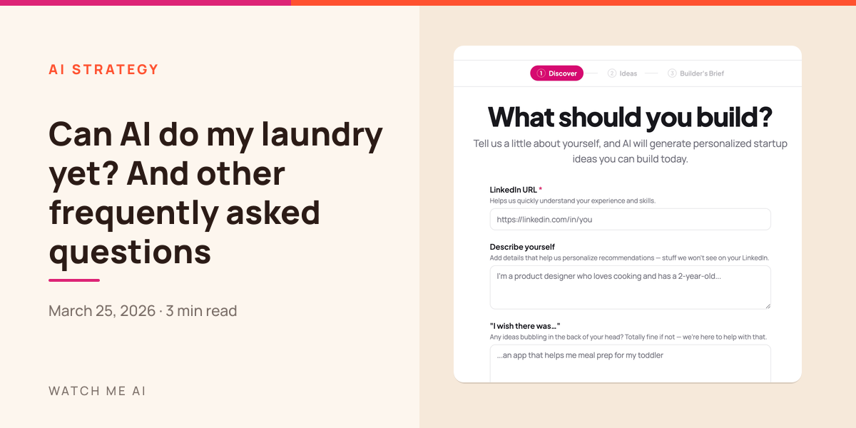 Screenshot of the Spark idea finder asking what you should build