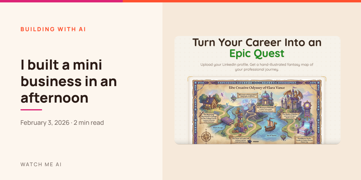 Screenshot of the Career Quest Maps app I built in an afternoon