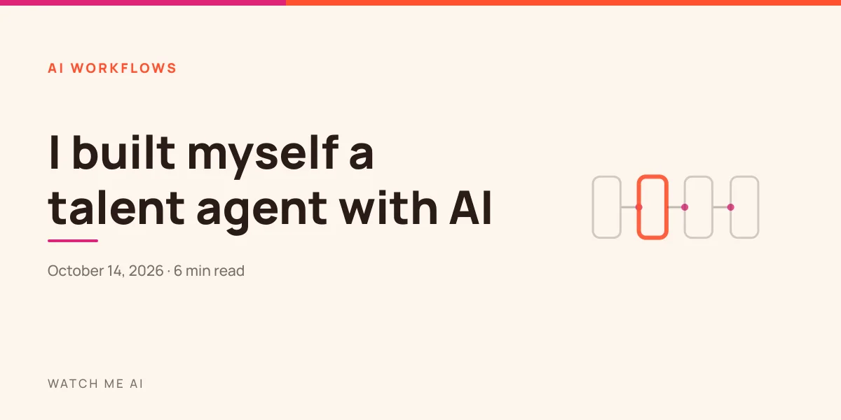 Cover illustration for I built myself a talent agent with AI