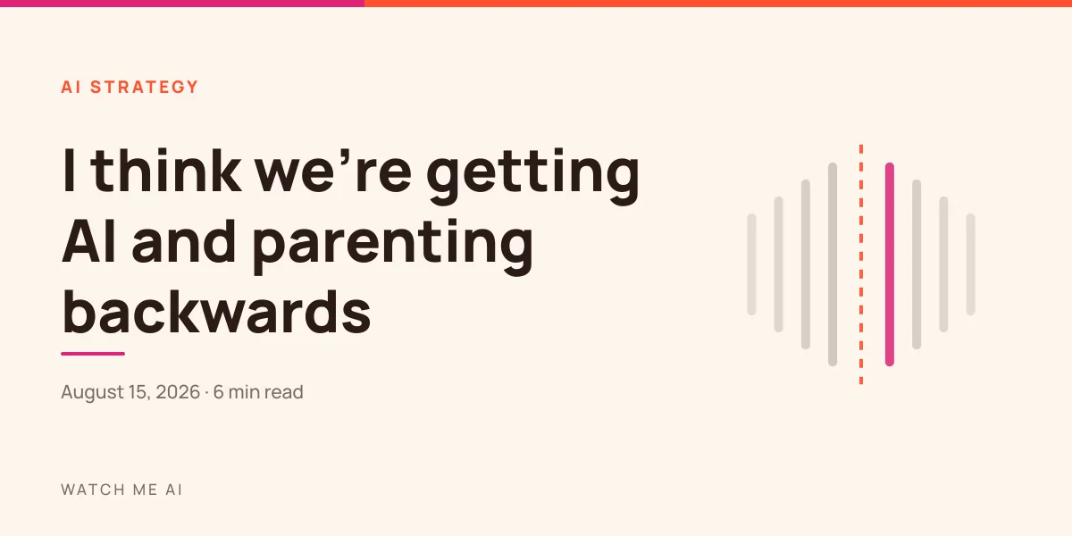Cover for an issue about getting AI and parenting the right way around