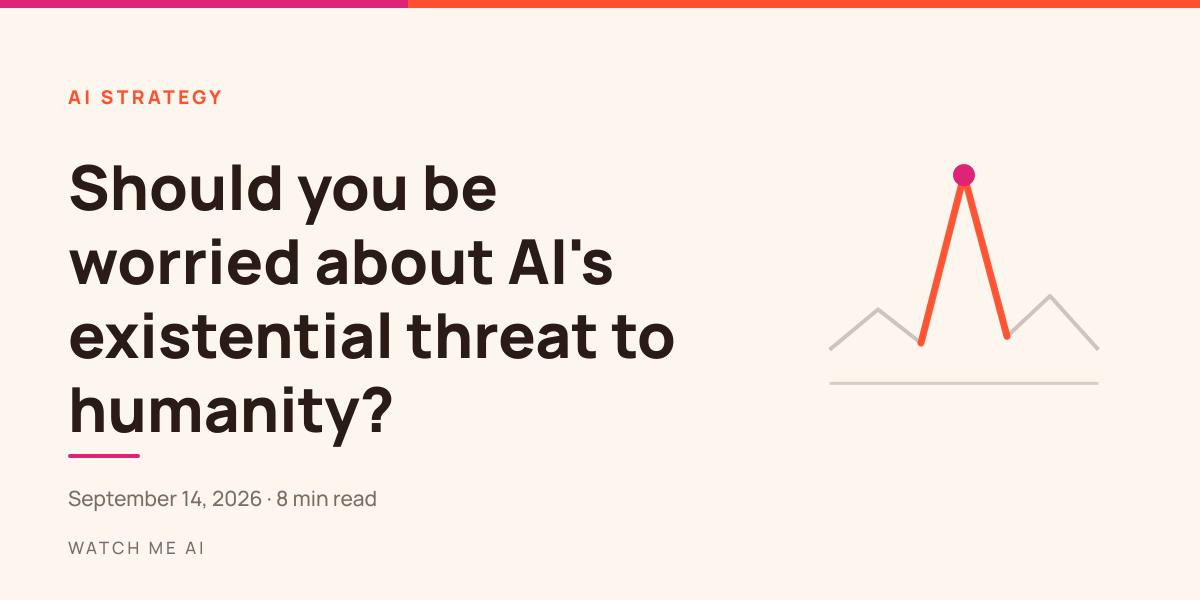Should you be worried about AI's existential threat to humanity? A text cover with a peaks motif