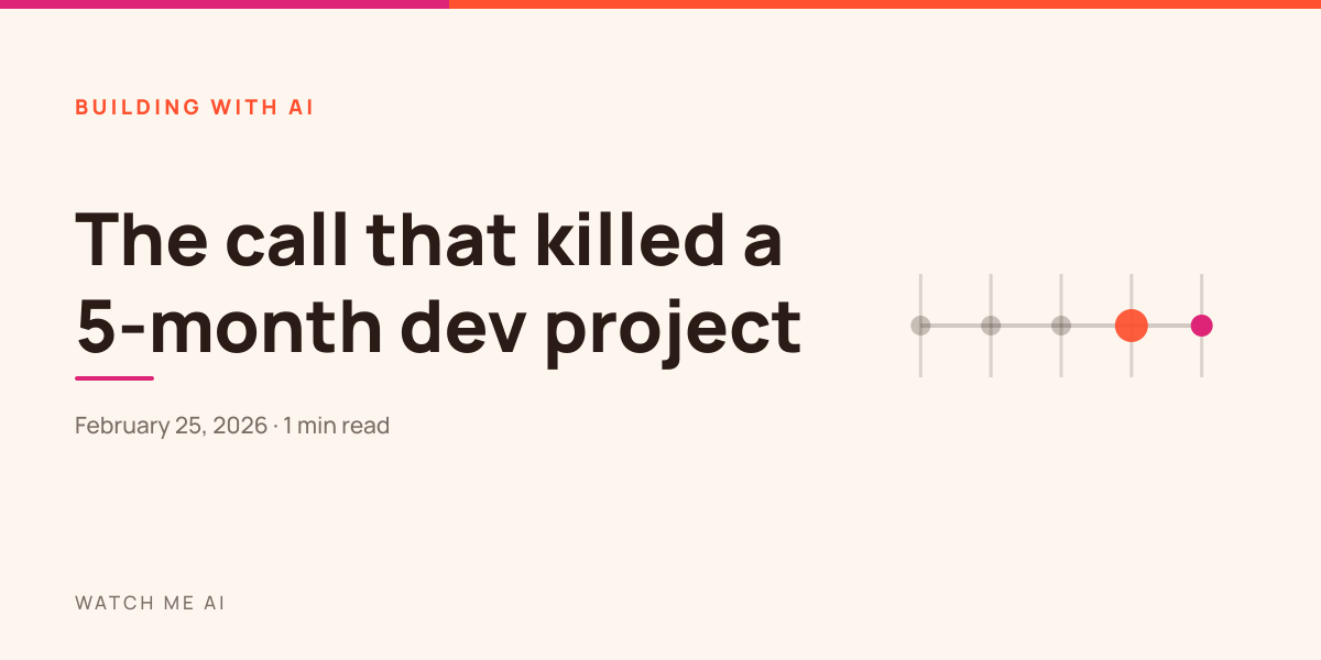 Cover for an issue about killing a five-month development project