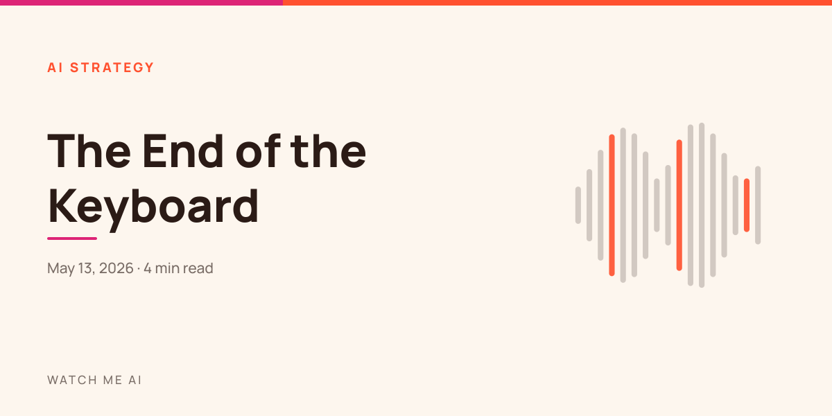 Cover for an issue about voice and the shrinking role of the keyboard
