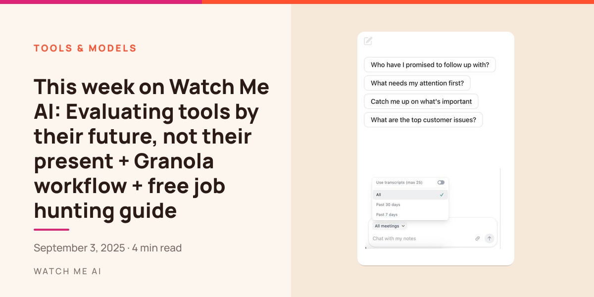 Screenshot of the Granola chat panel I use to query my meeting notes
