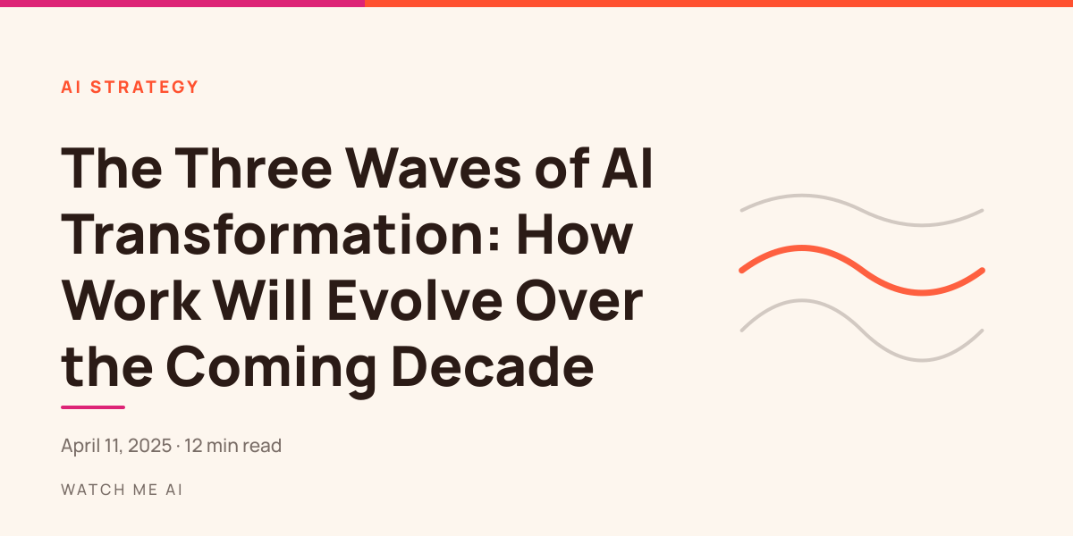 Cover for an issue about the three waves of AI transformation